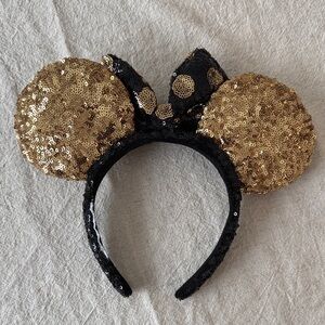 Disney Gold and Black Sequin Minnie Mouse Ears